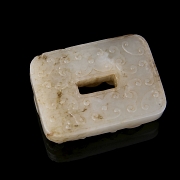 Hetian jade plaque ‘Intertwined Dragons’, Ming dynasty