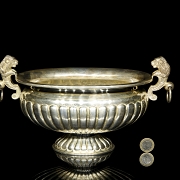 Mexican silver centerpiece with leonine handles, Tane, 20th century