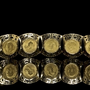 Conjunto de pulsera de oro