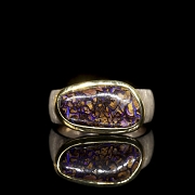 Anillo de plata de ley con ópalo