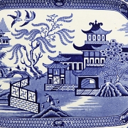 Willow Pattern Tray, Burleigh Ware, 19th Century - 1