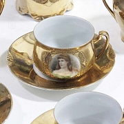 Juego de cafe dorado - 6