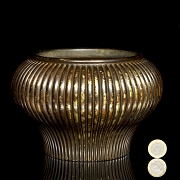 Incensario de bronce dorado, dinastía Ming