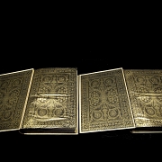 Two volumes of ‘The Ingenious Gentleman Don Quixote of La Mancha’, circa 1880