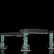 Mesa de cristal siguiendo el estilo de Danny Lane, s.XX