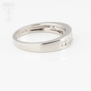 Ring in 18k white gold with diamonds. - 3