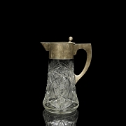 Jarra de cristal tallado, estilo Art Déco, med. s.XX