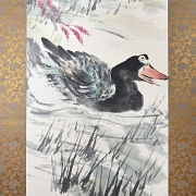 Chinese painting “Ducks in the Pond,” signed Wang Xuetao