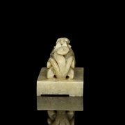 Sello de jade tallado 