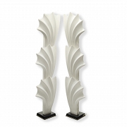 Pair of floor lamps ‘Sea Shells’ by Rougier, circa 1970