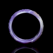 Brazalete de ágata morada 