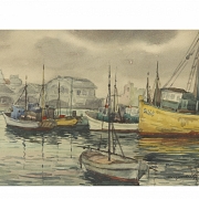 米格尔·马丁内斯·韦尔奇利（1898–1989）《渔港》