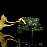 Sello de jade espinaca