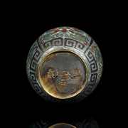 Small cloisonné enamel vessel, Qing dynasty - 6