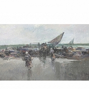 20th century Valencian school ‘Fishermen’