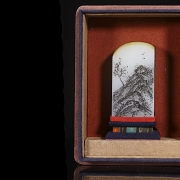 Figura de jade blanco de Hetian