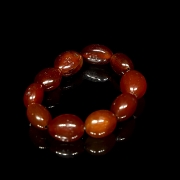 Pulsera de diez cuentas de ágata Alashan, dinastía Liao