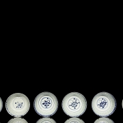 Juego de seis cuencos de porcelana