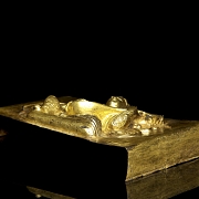 Placa de cobre dorado 