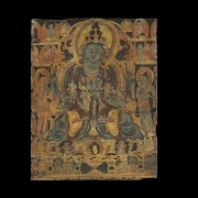 Thangka ‘Vajradhara, Dorje Chang’, Tibet, 19th-20th century