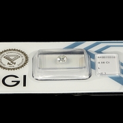 Diamante natural en talla brillante, 0.56 ct, certificado IGI