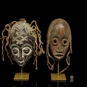 Pareja de máscaras ceremoniales africanas, s.XX