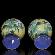 Pair of cloisonné vases 