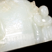 Figura de jade blanco de Hetian 