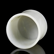 Bote para pinceles de jade blanco de Hetian, Dinastía Qing