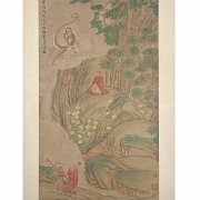 Pintura china “Sabio con dragón”, con firma Cui Zizhong - 1