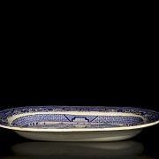 柳树纹托盘，F. Primavesi & Sons，威尔士卡迪夫。19世纪。