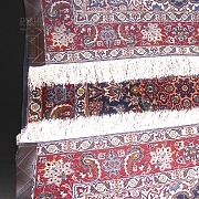 Alfombra fina Persa de Isfahan con base de Seda - 3