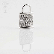 Colgante-candado oro 18k y diamantes - 5