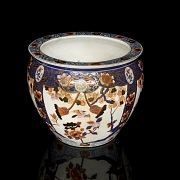 Chinese glazed porcelain fishbowl, “Flowers and Birds,” 20th century