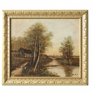 20th-century French school ‘Houses by the Lake’ - 6