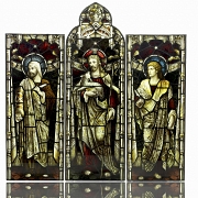 Shrigley and Hunt, leaded glass window ‘Christ with Apostles’, 19th-20th century