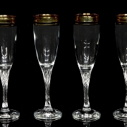 Juego de seis copas de cava, s.XX