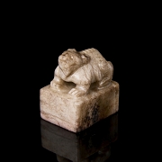 Carved jade ‘Beast’ seal, Ming dynasty