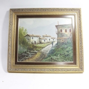 Oleo sobre lienzo Casa de campo - 1