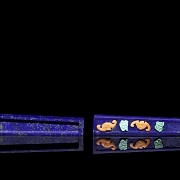 Small lapislazuli box “Bats and clouds”, 20th century - 2