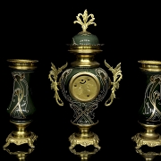 Table clock with vases Art Nouveau style, 20th century - 9