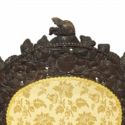 Pair of Thai carved wooden chairs, carved wood, 19th century - 5