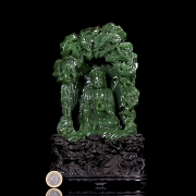 Figura de jade verde espinaca 