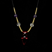 Collar de cuentas de cuarzo de colores, dinastía Liao