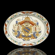 Bandeja heráldica de Ataíde para exportación, s.XIX-XX