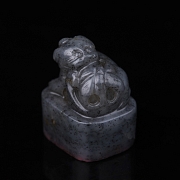Sello de jade gris de Hetian
