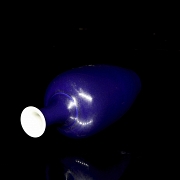 Blue enameled porcelain vase, with Qianlong seal - 4