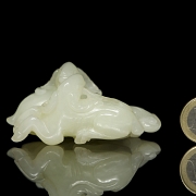 White jade figure ‘Rams’, Qing dynasty - 5