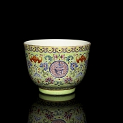 Cuenco de porcelana familia rosa 