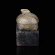 Sello de jade gris de Hetian